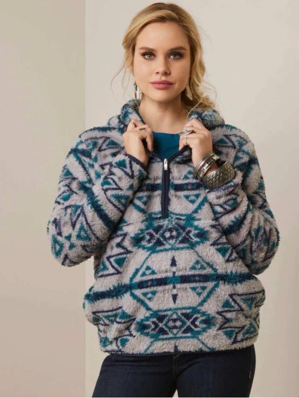 Arita fleece quarter zip